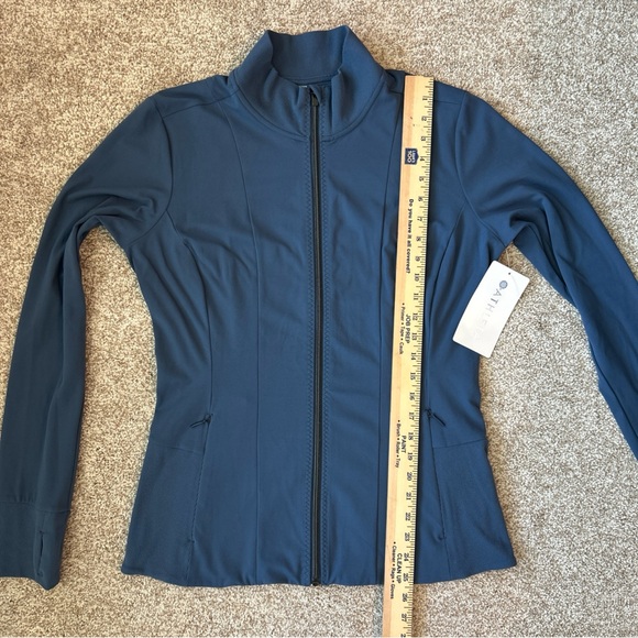 NWT Athleta Shanti Jacket in Powervita, Iron Blue Sz L - Picture 9 of 9